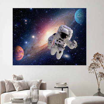 Astronaut spaceman suit outer space solar system people universe. Elements  of this image furnished by NASA. Stock Illustration