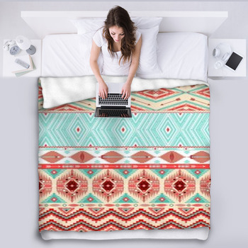 Native american Fleece Blanket Throws Free Personalization