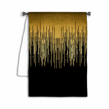 Banner With Gold Texture Lines Decoration On The Towel