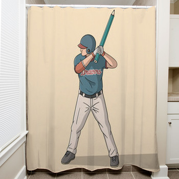 JAWO Baseball Shower Curtain for Bathroom, Grunge Baseball Glove Bat on  Wooden Men Boys Sports Theme…See more JAWO Baseball Shower Curtain for