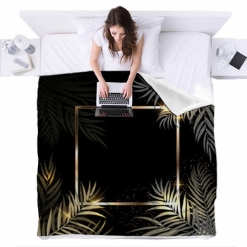 Black and gold blanket hot sale