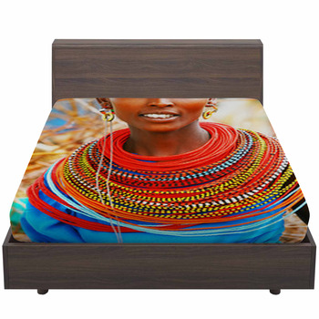 Beautiful African Lady Bed Sheet