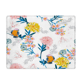 Beautiful And Softy Japanese Blooming Flowers Bath Mat