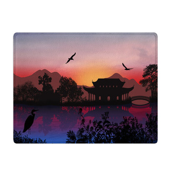 Beautiful Asian Landscape Bath Mat