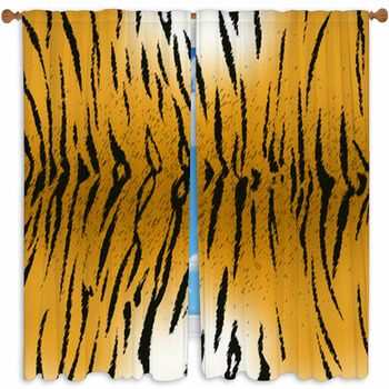 Bengal Tiger Stripe Pattern Custom Size Window Curtain