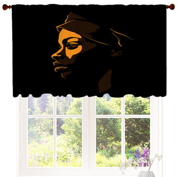 Black African Woman Portrait Custom Size Valance