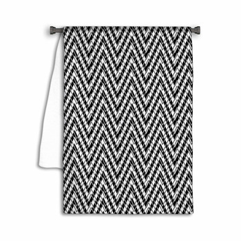 Black And White Chevron Patterned Background Towel