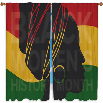 Black Women S History Month Custom Size Window Curtain