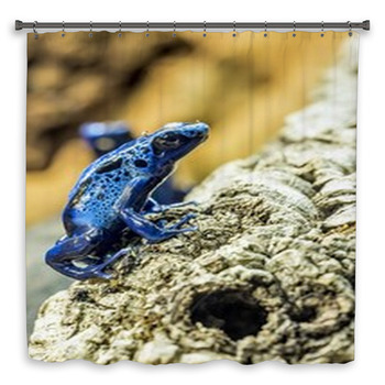 Blue Dart Frog Shower Curtain