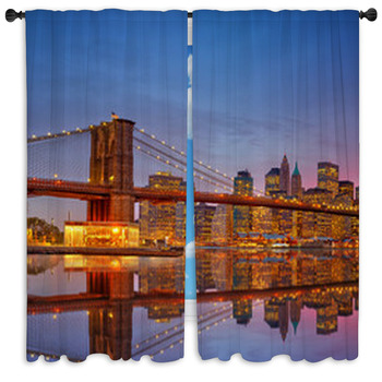 Brooklyn bridge Drapes & Window Treatments | Black Out | Custom Sizes