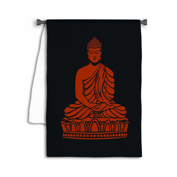 Buddha Meditating Sitting In Siddhasana Hand Drawn  Towel