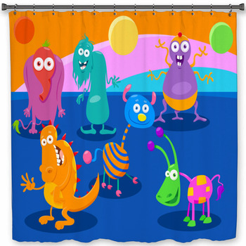 Monster Shower Curtains, Bath Mats, & Towels Personalize