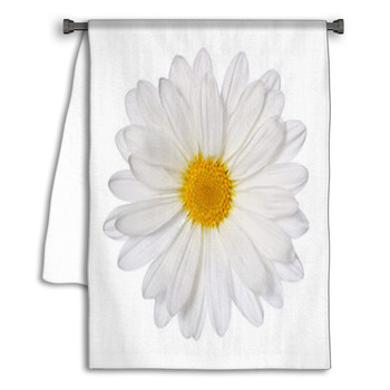 Chamomile Flower Isolated On White. Daisy. Macro Towel