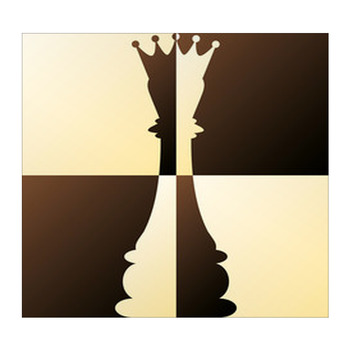 Chess Piece Wall Art Cut-Outs With Pawns, King Queen, Rooks