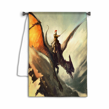 World Menagerie Ourir Dragon Chinese Snake Dragon Theme Print on Golden Eastern Mythology Oriental Abstract Art Shower Curtain