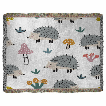 Cute Hedgehog Pattern Throw Blanket