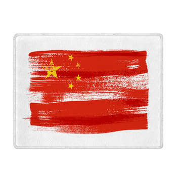 China Colorful Brush Strokes Painted Flag Bath Mat