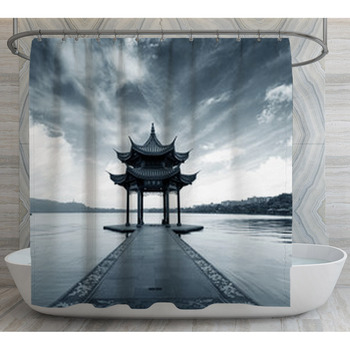 China Hangzhou West Lake Landscape Shower Curtain