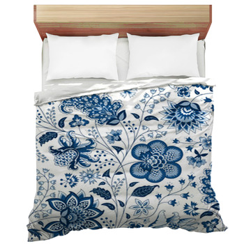 Blue floral Comforters, Duvets, Sheets & Sets | Personalized