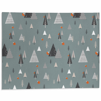 Winter Forest Animals Outdoor Rug