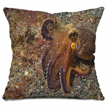 Giant Pacific Octopus Throw Pillow