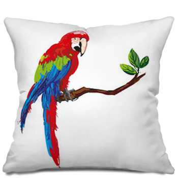 parrot plush pillow