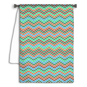 Colorful Zig Zag Lines Pattern Background Design Towel
