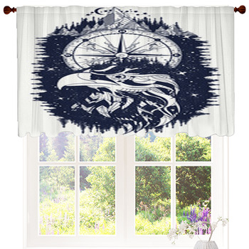 Compass And Eagle Tattoo And T Shirt  Custom Size Valance