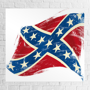 Confederate rebel flag Wall Decor | Murals | Tapestry | Posters ...