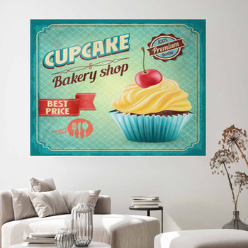 Cupcakes and Muffins. Colorful Cupcake Isolated for Food Poster
