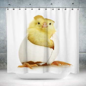 Cute Little Chicken Coming Custom Size Shower Curtain