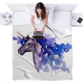 Angry discount unicorn blanket