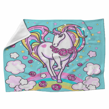 Unicorn Fleece Blanket Throws | Free Personalization