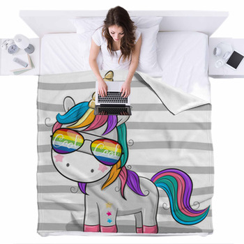 Fleece 2024 unicorn bedding