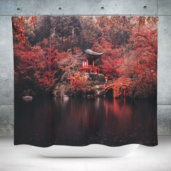 Daigo Ji Temple In Autumn Custom Size Shower Curtain