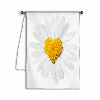 Daisy With Heart In Center Towel