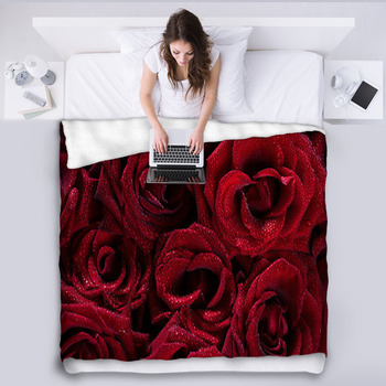 Dark red online blanket