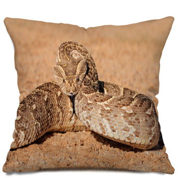 Pillow Decor - Snake Print Cotton Large Throw Pillow