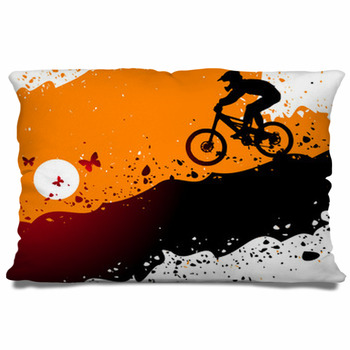 Downhill Abstract Background Pillow Case/Sham