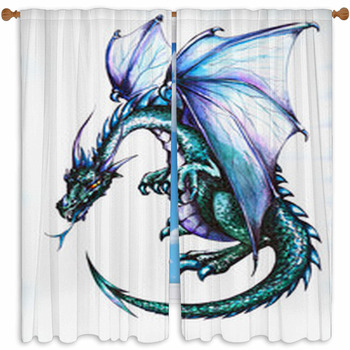 Dragon Custom Size Window Curtain
