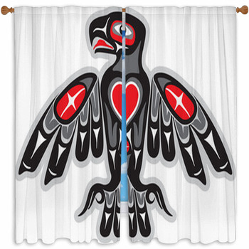 Eagle Native American Style Custom Size Window Curtain