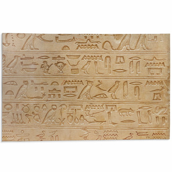 Egyption Glyphs (Golden) DIY VINYL AREA RUG - Electro Threads
