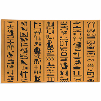 Egyption Glyphs (Golden) DIY VINYL AREA RUG - Electro Threads