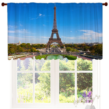 Eiffel Tower In Paris Custom Size Valance