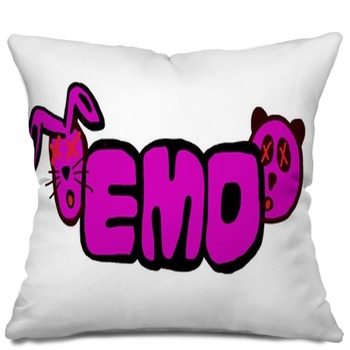 EMO Gifts & Accessories I Love Emo Moms Throw Pillow, 16x16, Multicolor