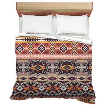 Ethnic Print Pattern Background Duvet Cover