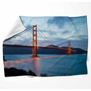 Golden gate bridge Fleece Blanket Throws | Free Personalization