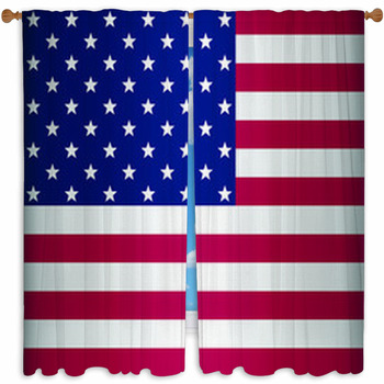 American flag Curtains & Drapes, Black Out