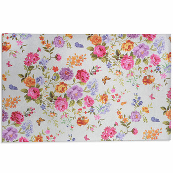 Colorful Floral Area Rugs & Floor Mats