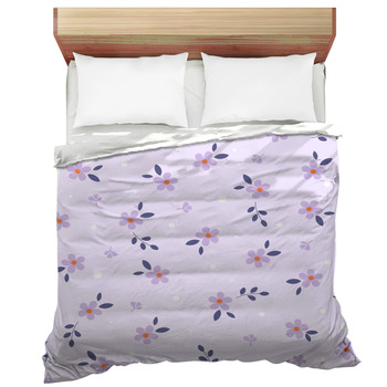 Purple and Violet Abstract Petals Duvet Cover or Comforter, Bedroom, Shams, Watercolor, Pattern, Lavender, Boho, hot Girl, Dorm, Gift, Christmas